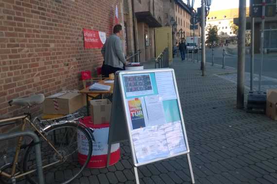 Infoplakat des Behindertenrates beim Tag der offenen Tür der Stadt Nürnberg