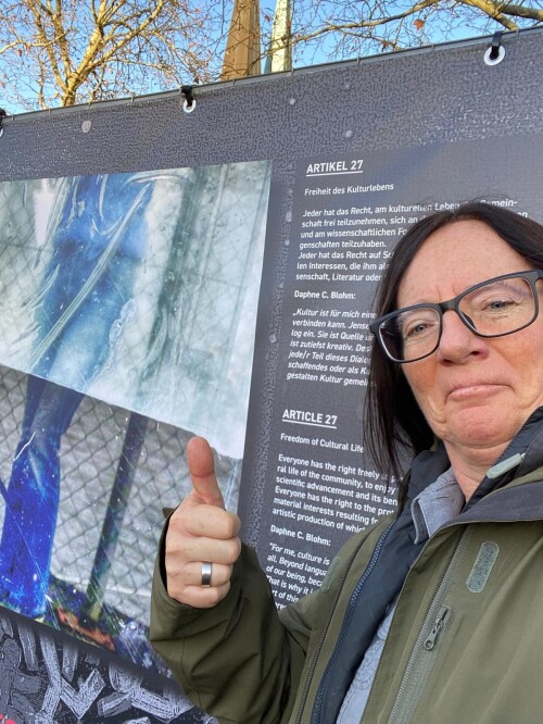 Rosa Reinhardt auf der Vernissage