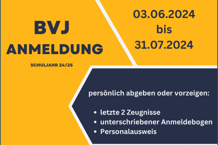 Information zur Anmeldung BVJ