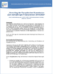 Cover Zusammenfassung EU-Haushalt