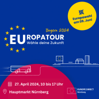 EUropaTour Bayern 2024 am 27.April 2024 auf dem Hauptmarkt in Nürnberg
