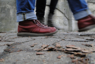 Mitarbeiter-/innen beim Streetworkeinsatz