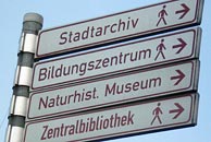 Hinweisschilder in Nürnberg