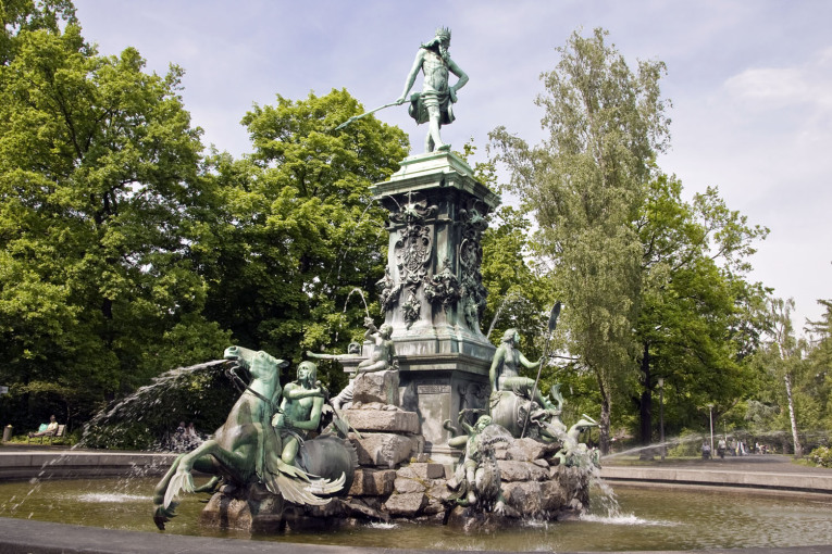 Der Neptunbrunnen im Nürnberger Stadtpark.