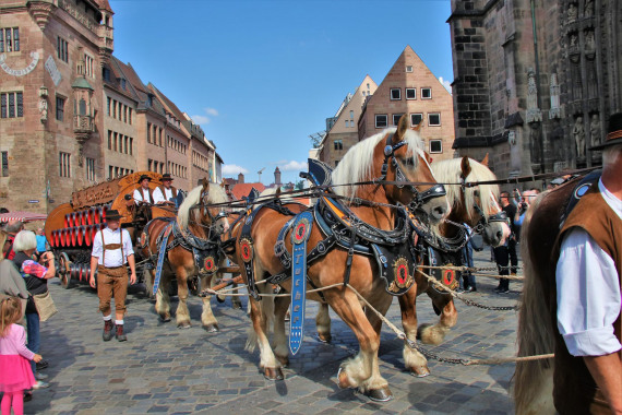 Traditioneller Festzug durch die Altstadt.