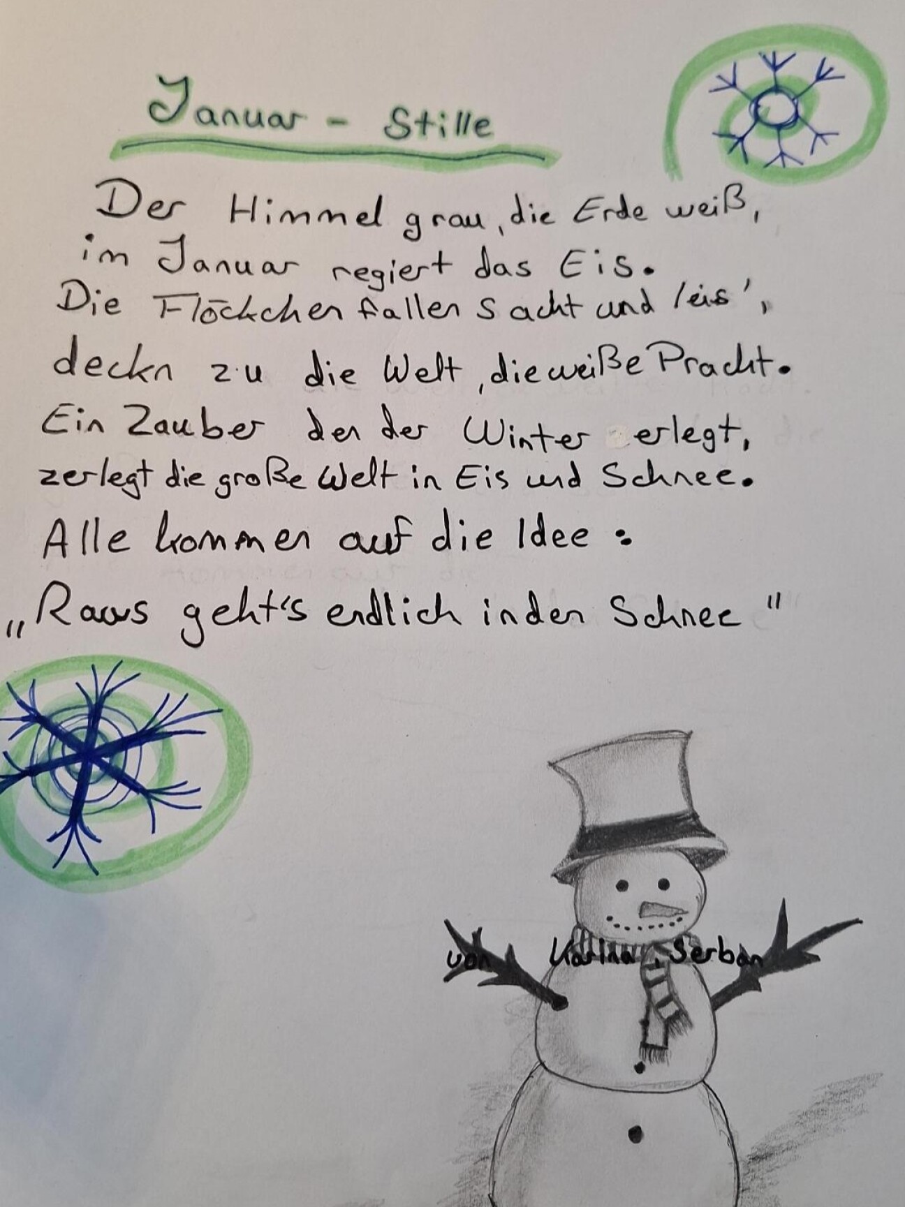 Impressionen vom Distanzunterricht, Bild © S. Müller