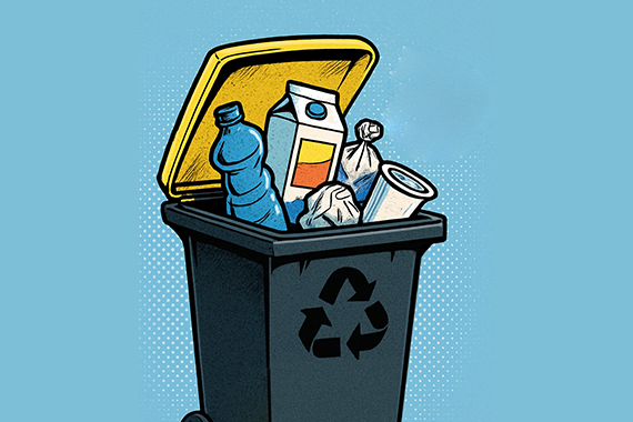 Gelbe Tonne als Icon