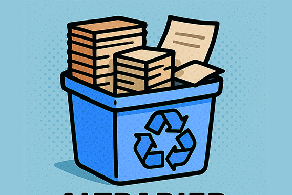 Icon für die Altpapiersammlung