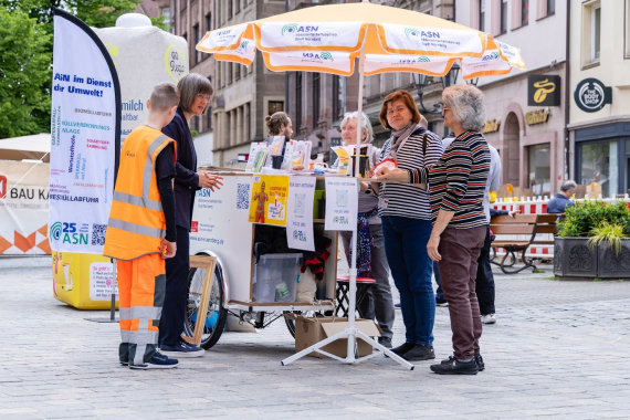 Infostand des ASN zur Aktion mülltrennung wirkt
