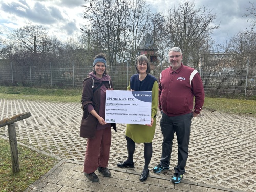 Spende des Markt der langen G´sichter 25 mit Frau Walthelm an Foodsharing Nürnberg