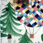 Bäume in der Kunst: Fichte gemalt mit Ballon