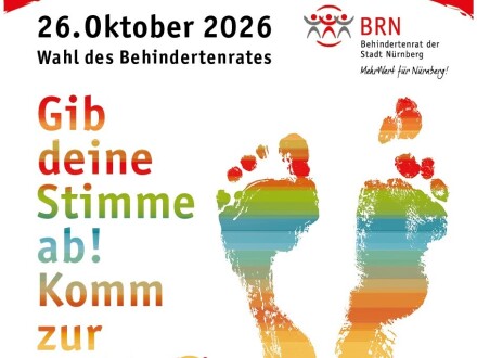 Bild © Atelier van Riesen Wahl·plakat zur Wahl vom Behinderten·rat Nürnberg., Bild © Atelier van Riesen