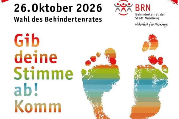 Wahl·plakat zur Wahl vom Behinderten·rat Nürnberg.