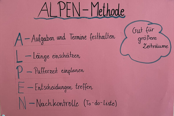 Zeitmanagement Alpen