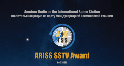 © ARISS ARISS SSTV Award © ARISS