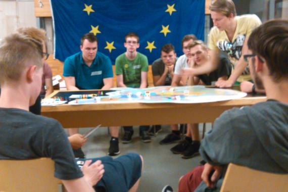 Workshop EU Spiel mit Landkarte