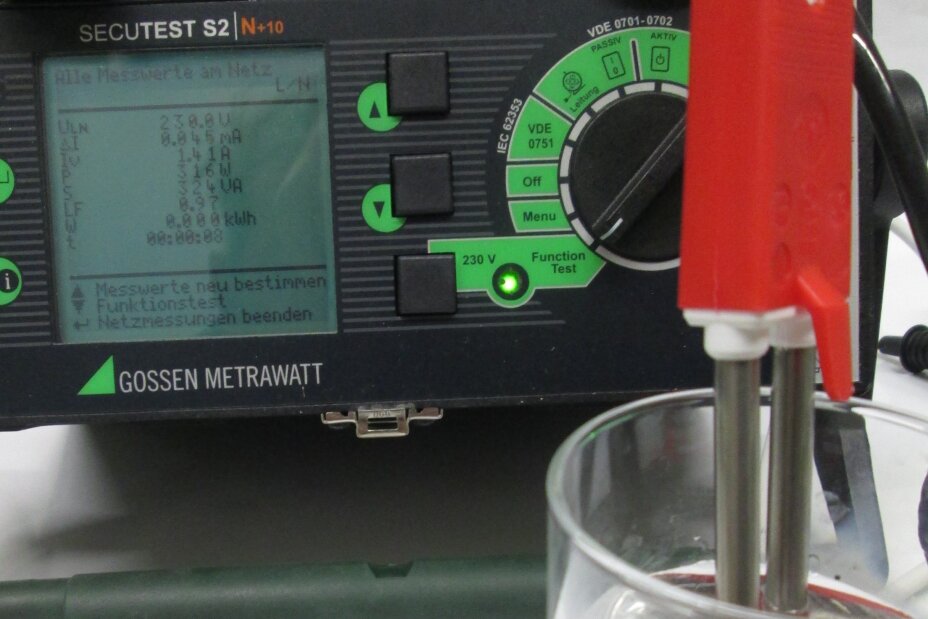 Tauchsieder A Leistungsmessung, Bild © Vogl; Stephan