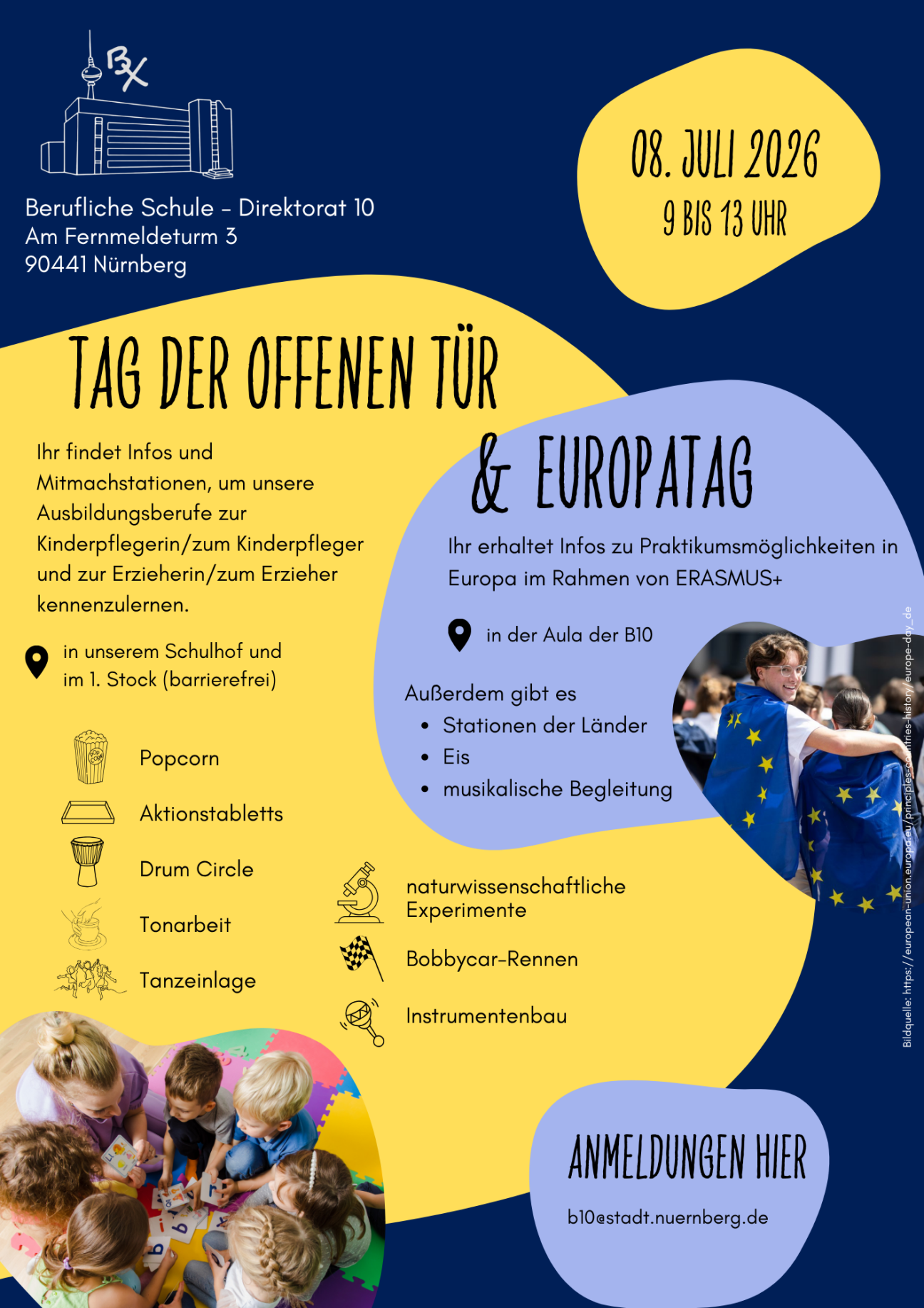 Bild © B10 Einladungsflyer zum Tag der offenen Tür 2026., Bild © B10