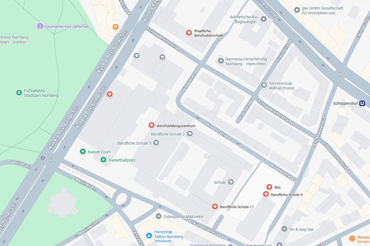 Standort B11 im Berufsbildungszentrum, Bild © Marco Göppner / Screenshot Göppner