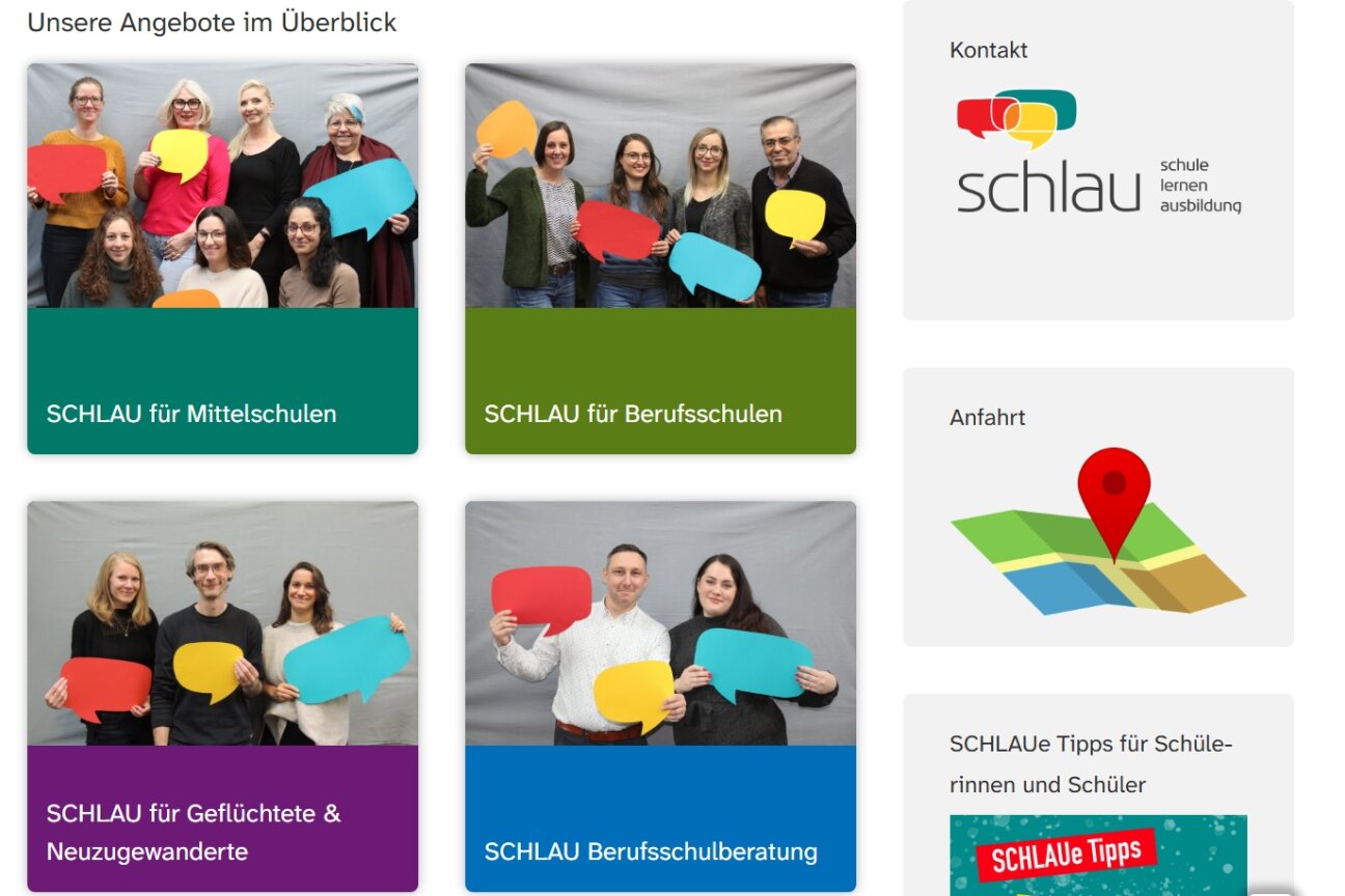 SCHLAU Übergangsmanagement, Bild © B11 Screenshot