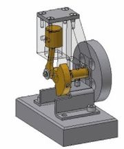 3D Darstellung des Druckluftmotors