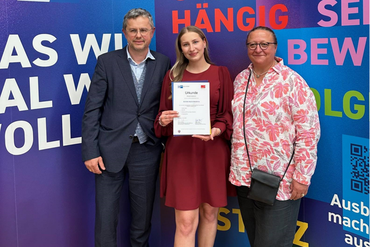 Preisverleihung der Schöller-Azubi-Akademie., Bild © Berufliche Schule 4 / Stadt Nürnberg