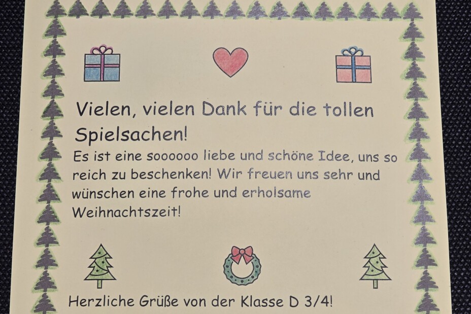 Dankeskarte D3-4, Bild © Berufliche Schule 4 / Stadt Nürnberg