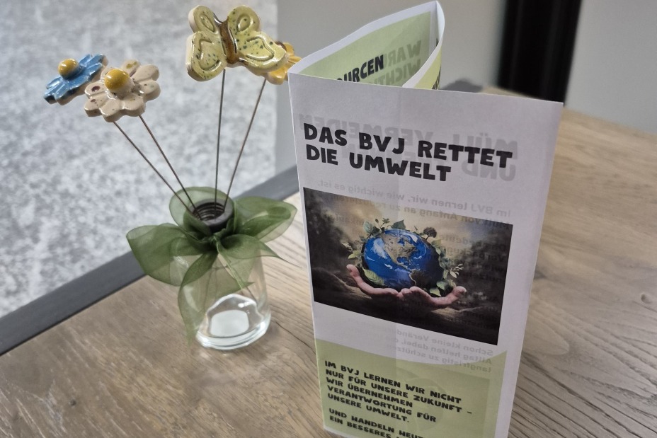 1 Flyer Nachhaltigkeit im Schülercafé 2026, Bild © Berufliche Schule 5