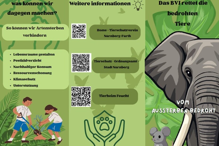 5 Flyer Artensterben 2026, Bild © Berufliche Schule 5