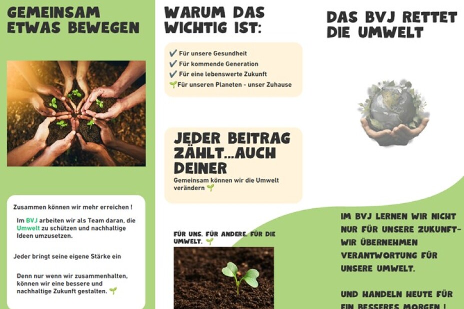 3 Flyer Nachhaltigkeit 2026, Bild © Berufliche Schule 5
