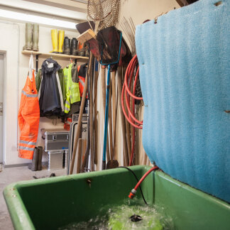 Das Lager der Gewässeraufsicht.