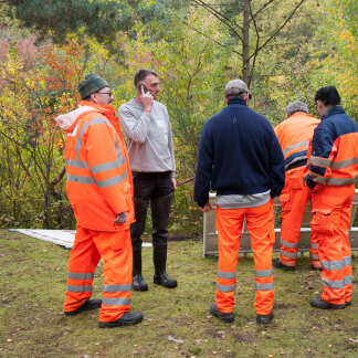 Kleinschroths Sör-Kollegen sperren den einbruchgefährdeten Ufe
