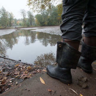 Ein letzter prüfender Blick über den abgelassenen Kleinen Valz