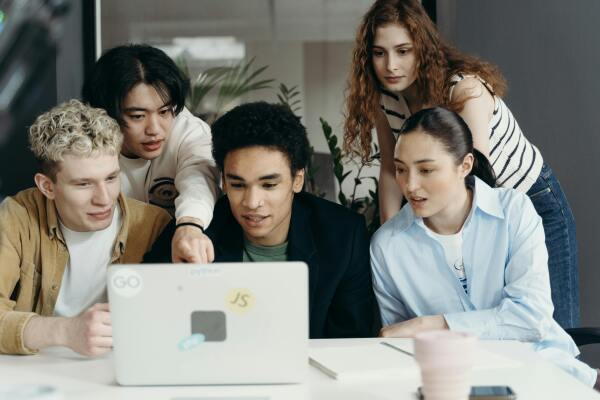 Gruppe Laptop