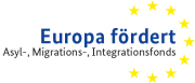 Logo: Europa Fördert - Asyl-,Migrations-, Integrationsfonds