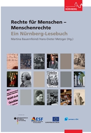 Titelseite des Nürnberg-Lesebuchs Rechte für Menschen - Menschenrechte