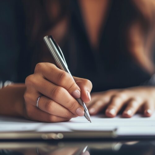 hand of businesswoman signing a contract, AdobeStock © anamulhasan