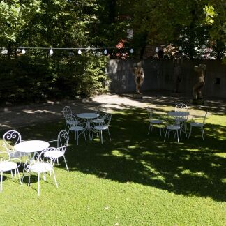 Garten am Tucherschloss von oben