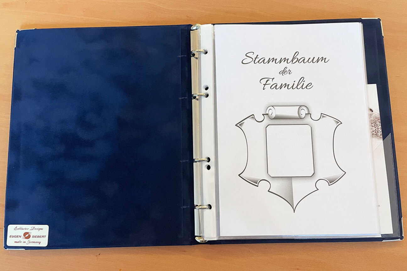 Stammbuch Wappen blau