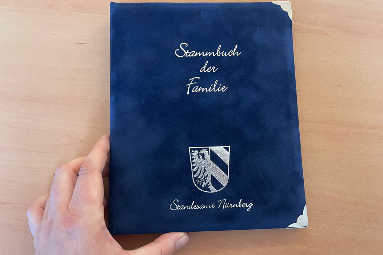 Stammbuch Wappen blau