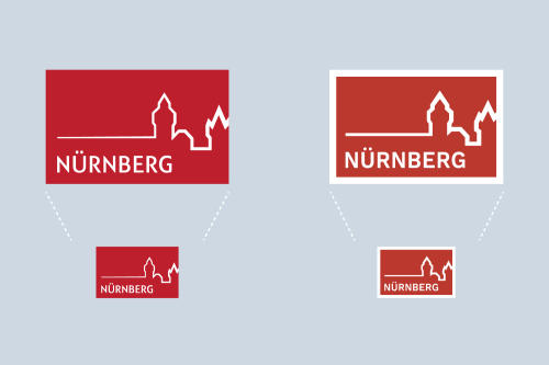 Das alte gegen das neuere Markenzeichen.