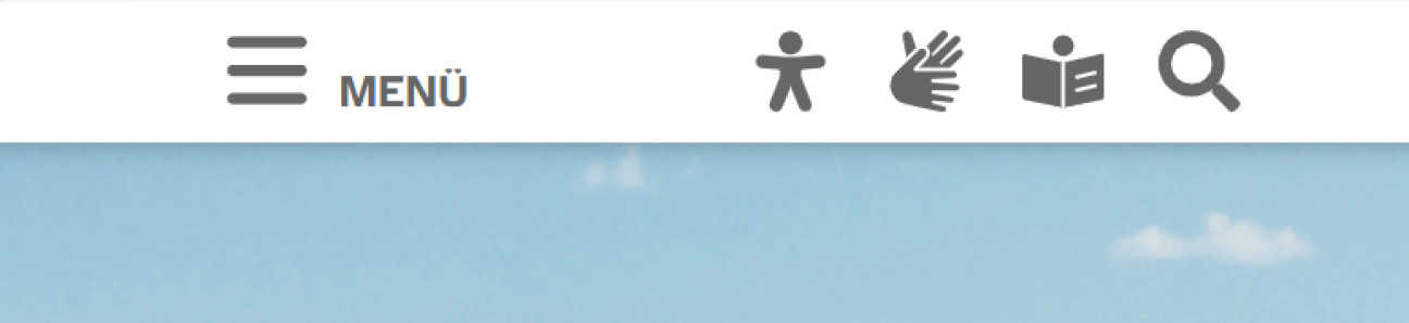 Bild © Kommunikationsamt / Stadt Nürnberg Screenshot der Symbolleiste zum Start auf allen städtischen Webseiten, Bild © Kommunikationsamt / Stadt Nürnberg