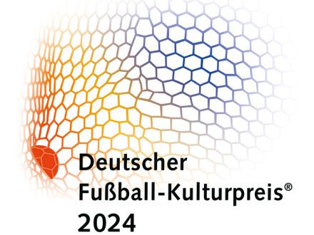Das Bild zeigt das Logo vom Deutschen Fußball-Kultur·preis 2024.