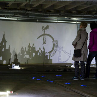 „Endless Polka – Zug um Zug" von Stanislaus Müller-Härlin bei der Blauen Nacht 2014