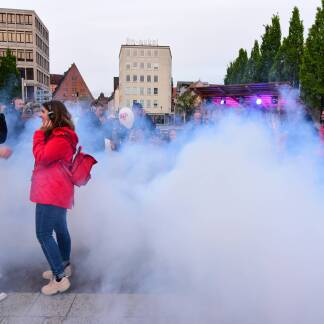 Silent Disco auf dem Kornmarkt