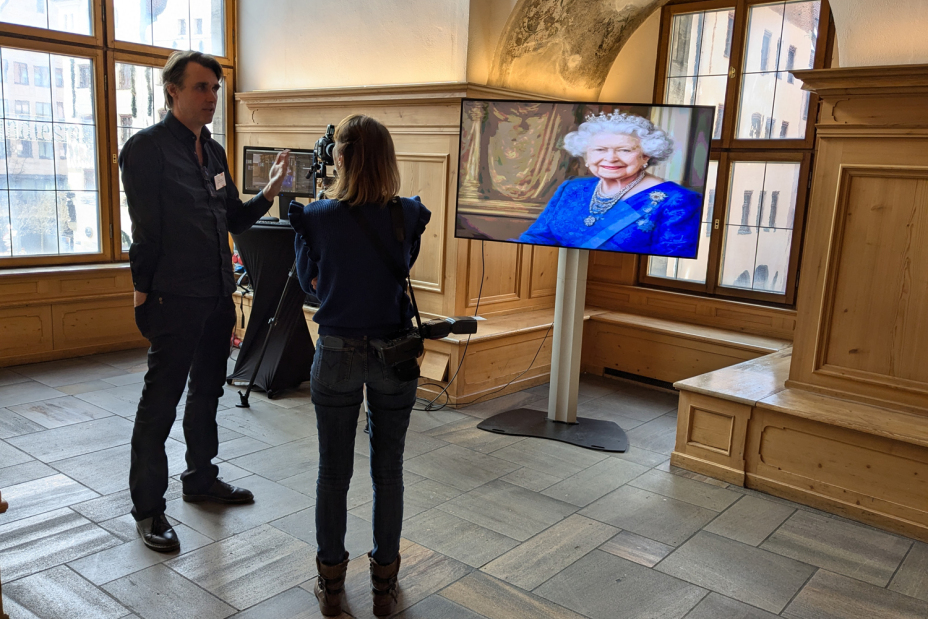 Kollege Corte des Staatstheaters im Gespräch über XRT, Bild © Melanie Overberg / Stadt Nürnberg