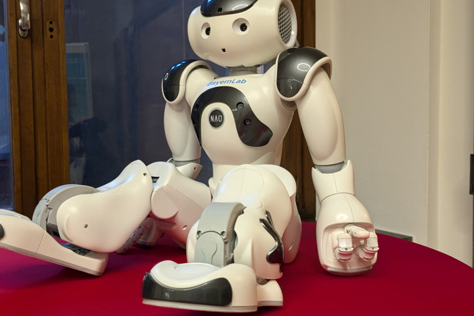 2. Innovationssymposium 2024 - NAO begrüßt die Teilnehmenden, Bild © Melanie Overberg / Stadt Nürnberg