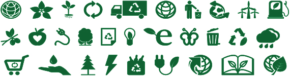 Verschiedene Logos aus dem Bereich Ökologie