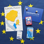 Bild mit verschiedenen Spielen zum Thema Europa