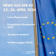 EU-Flagge vor blauem Himmel.